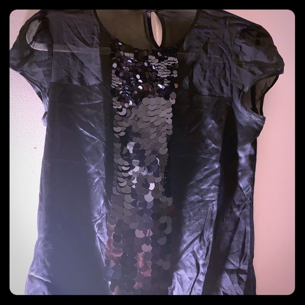 Ann Taylor satin & lace top